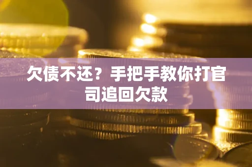 武汉欠债不还？手把手教你打官司追回欠款