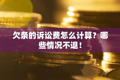 武汉欠条的诉讼费怎么计算？哪些情况不退！