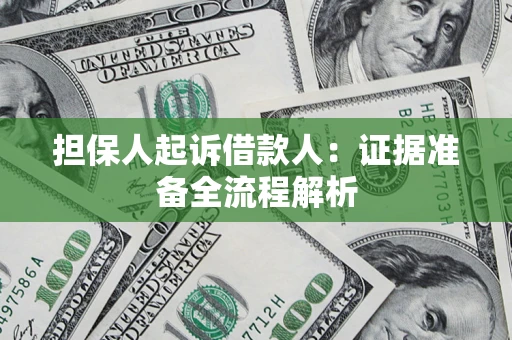 武汉担保人起诉借款人：证据准备全流程解析