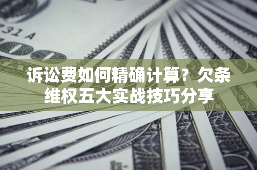 武汉诉讼费如何精确计算？欠条维权五大实战技巧分享