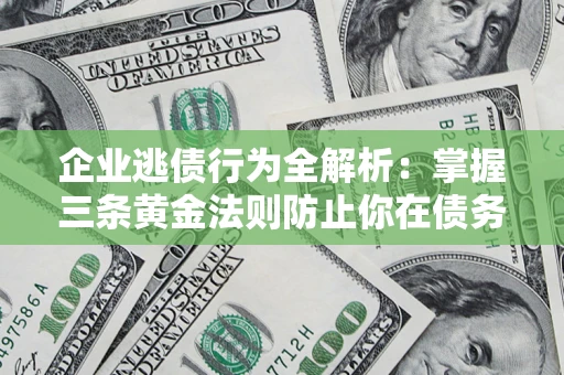 武汉企业逃债行为全解析：掌握三条黄金法则防止你在债务乱局中“踩雷”