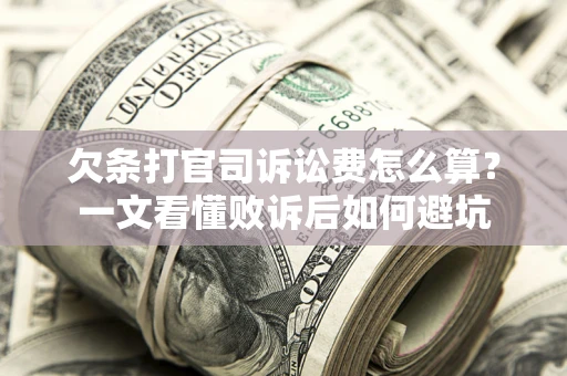 武汉欠条打官司诉讼费怎么算？一文看懂败诉后如何避坑