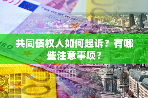武汉共同债权人如何起诉？有哪些注意事项？