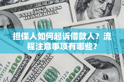 武汉担保人如何起诉借款人？流程注意事项有哪些？